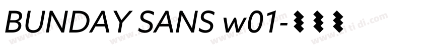 BUNDAY SANS w01字体转换